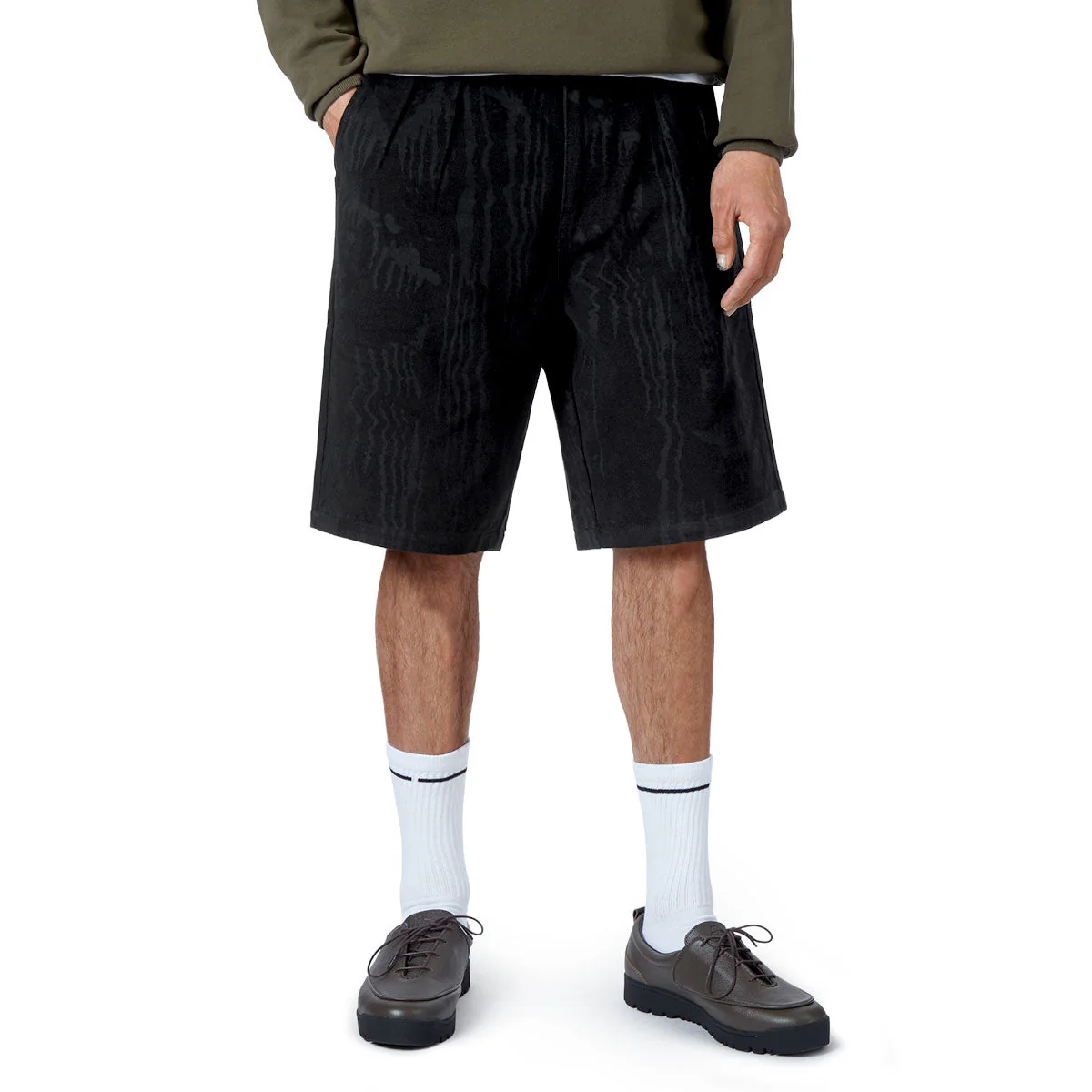CCS Amoir Libre Pleated Shorts - Black Distortion - Image 3