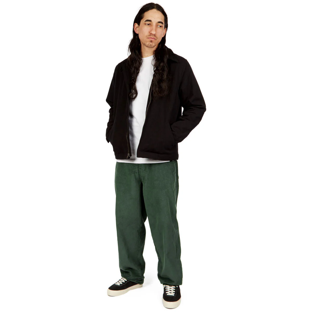 CCS Baggy Taper Corduroy Pants - Green - Image 3