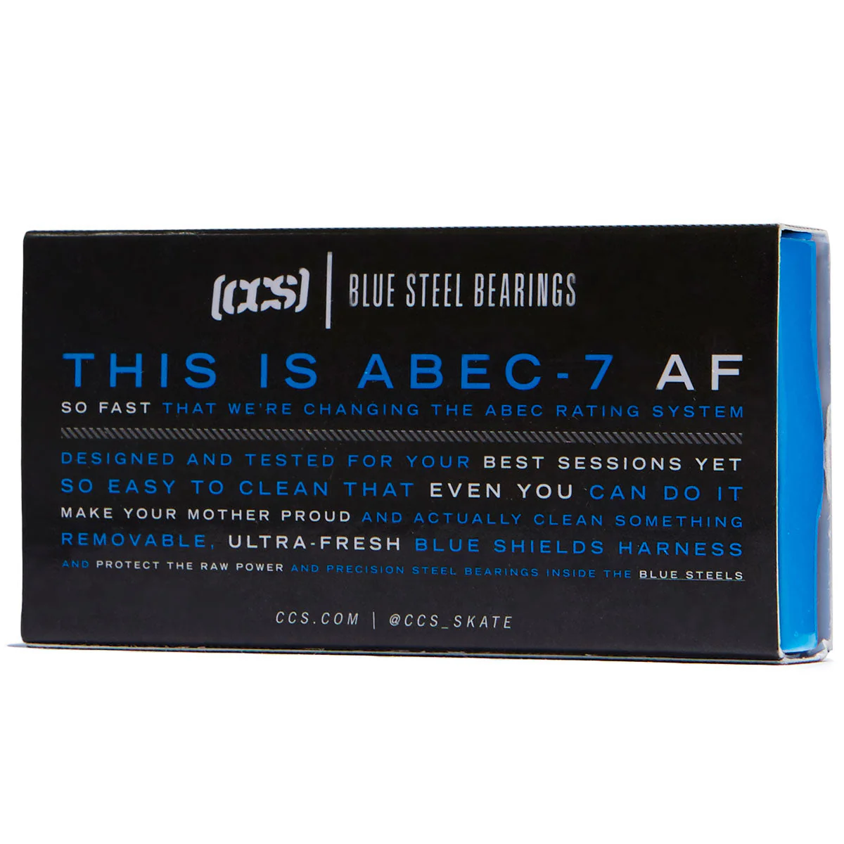 CCS Blue Steel Abec 7 Skateboard Bearings - Packaged - Image 4