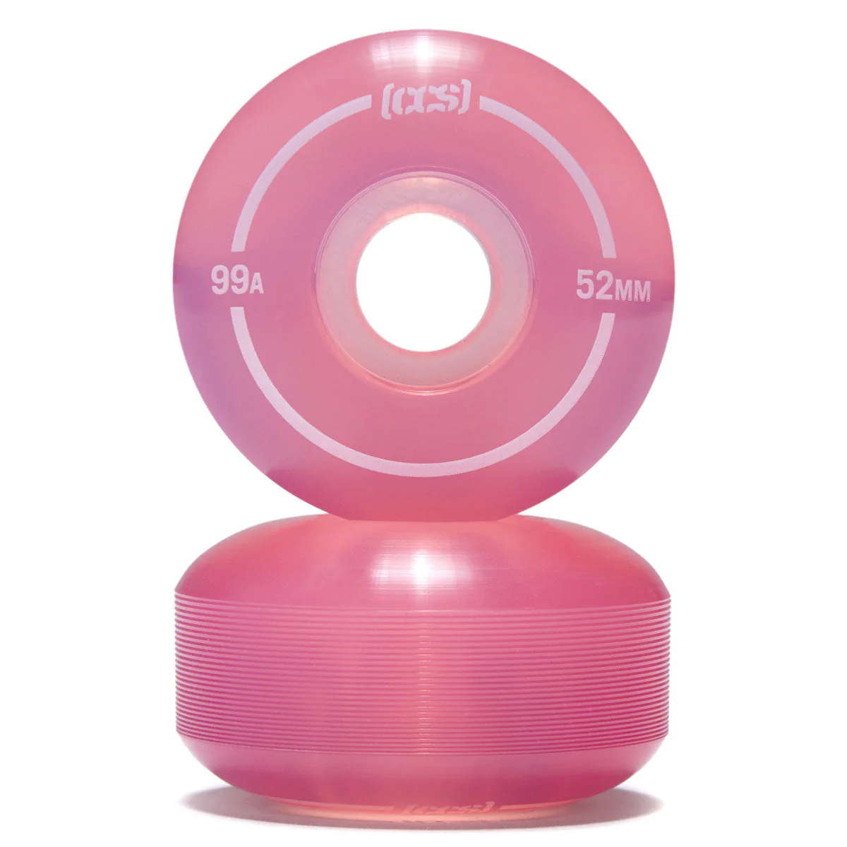 CCS Clear 99a Skateboard Wheels - Pink - 52mm - Image 2