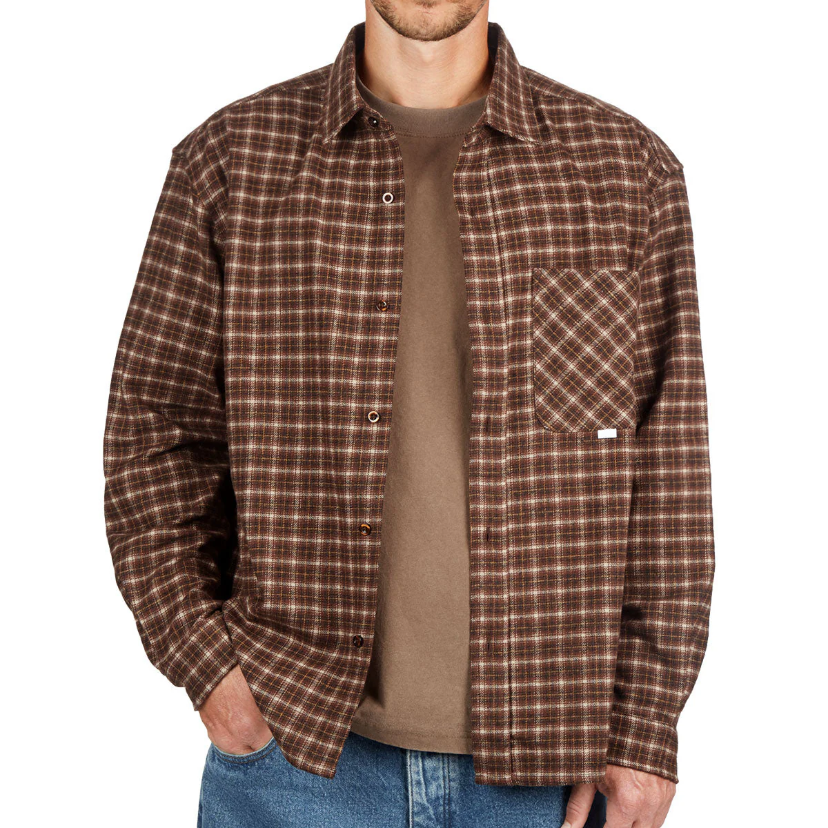 CCS Dial Up Flannel Shirt - Brown