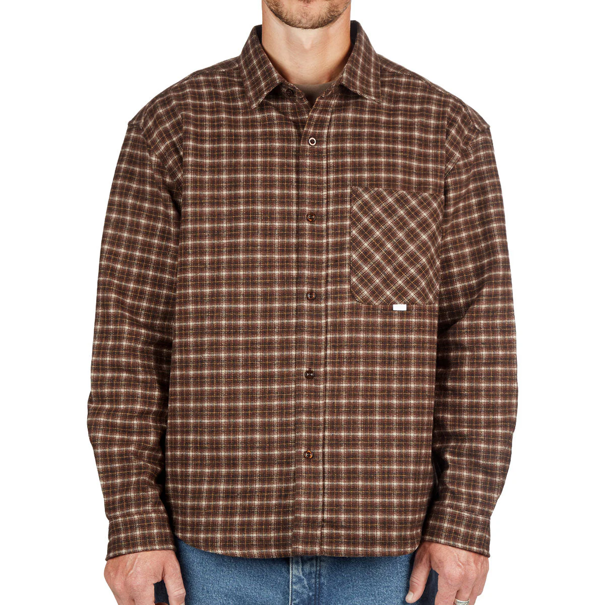 CCS Dial Up Flannel Shirt - Brown - Image 3