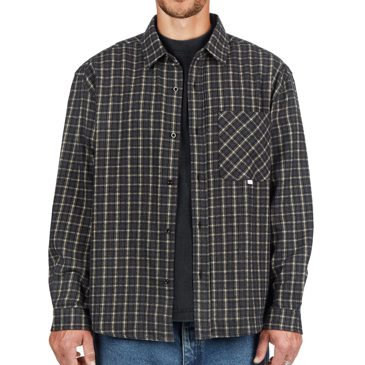 CCS Dial Up Flannel Shirt - Dark Navy