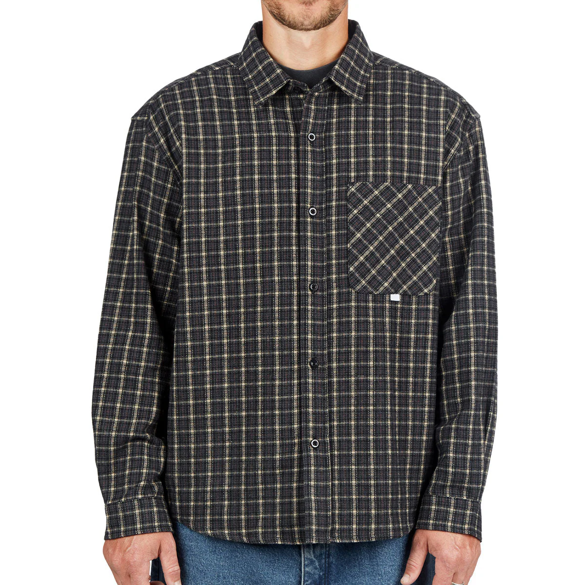 CCS Dial Up Flannel Shirt - Dark Navy - Image 3