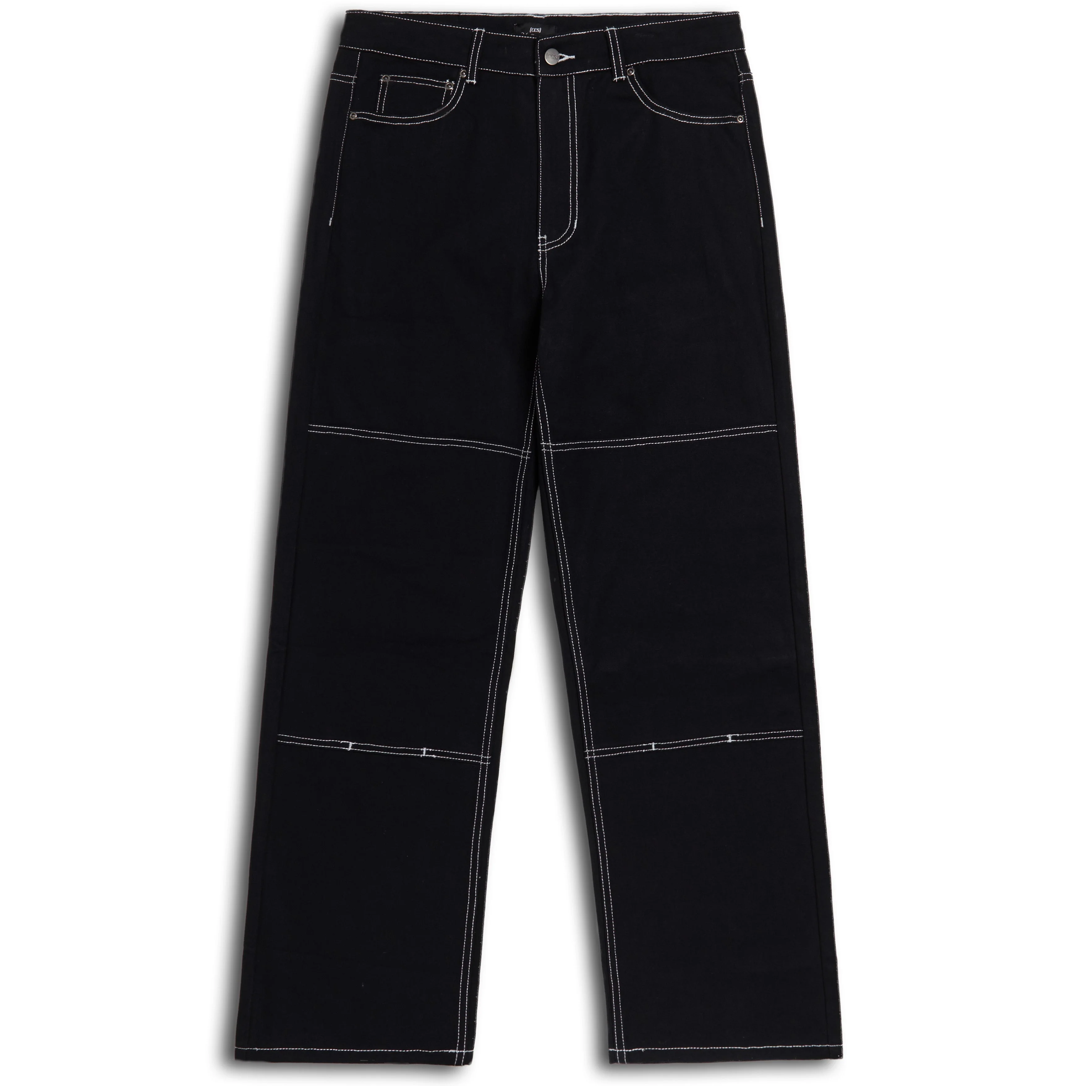 CCS Double Knee Original Relaxed Canvas Pants - Black/White - Image 3