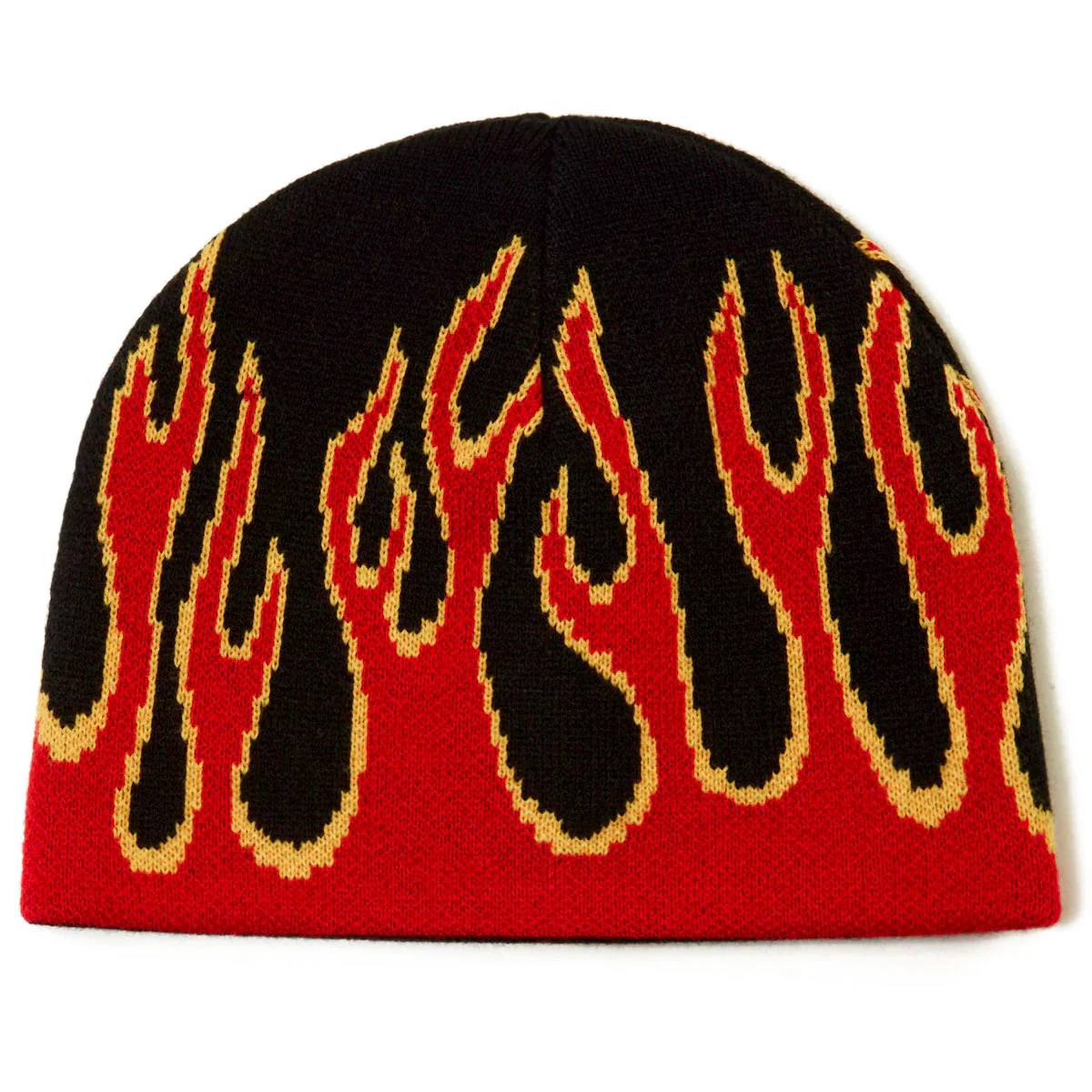 CCS Flames Reversible Skully Beanie - Black/Red - Image 2