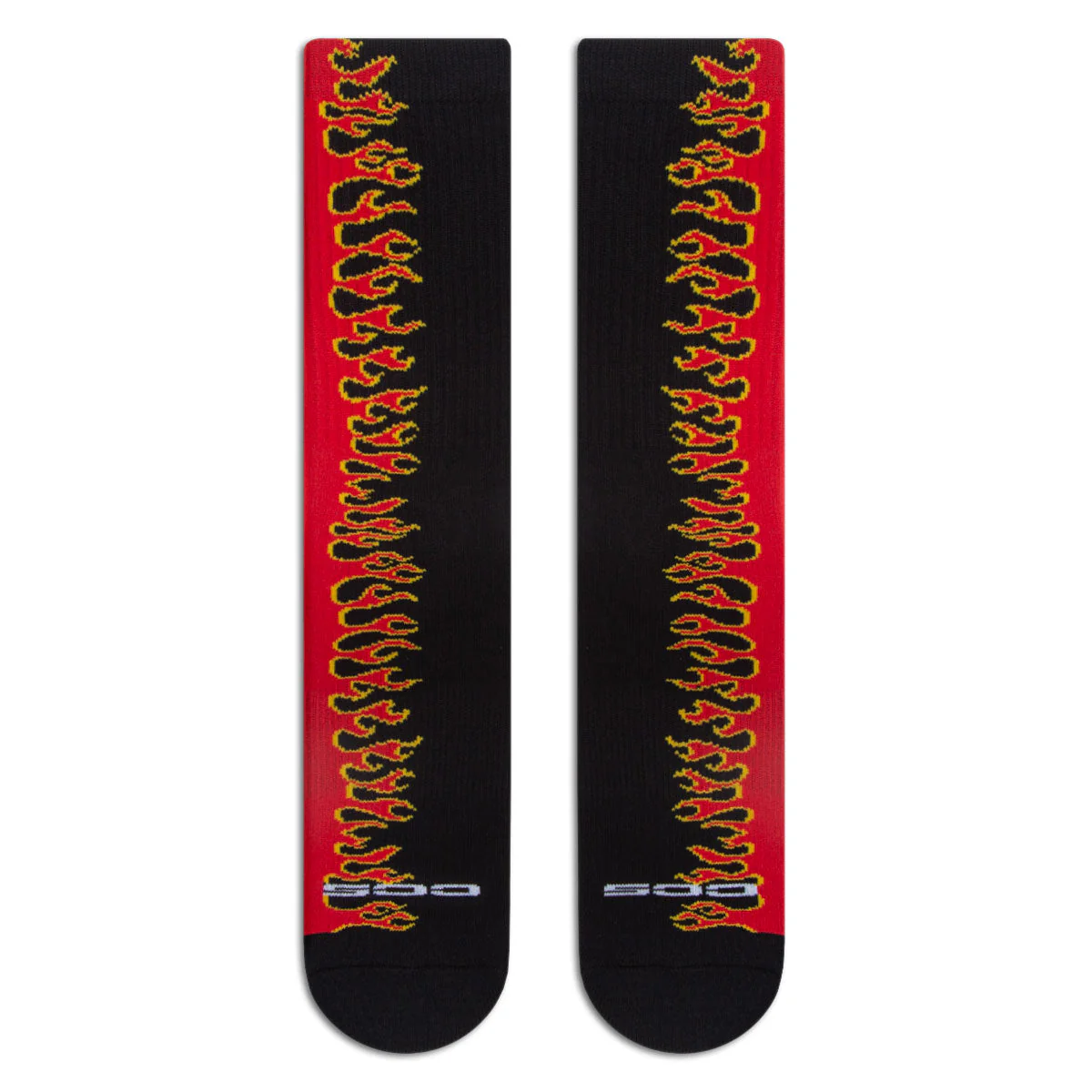 CCS Flames Socks - Black/Red - Image 2