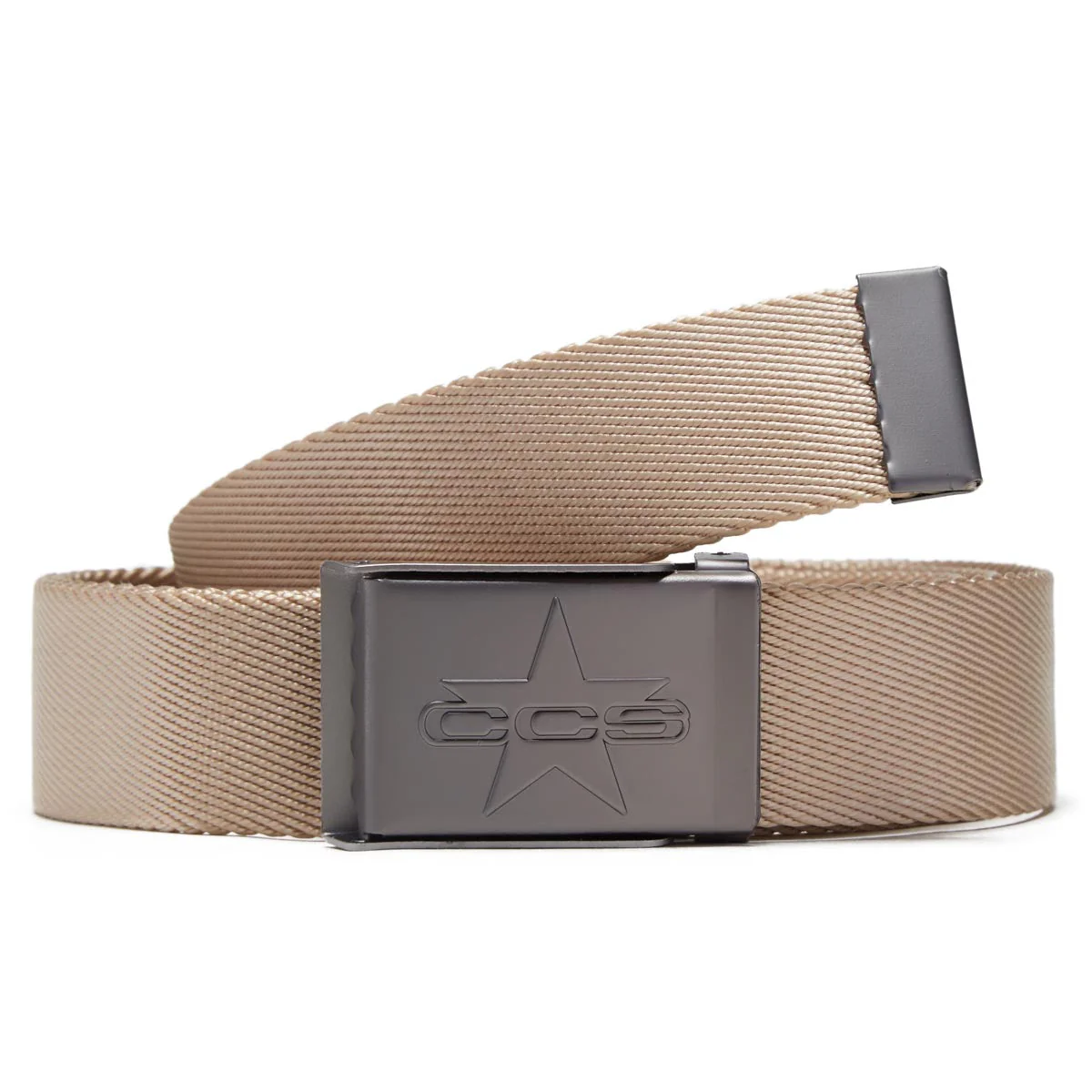 CCS Gunmetal 97 Star Web Belt - Tan