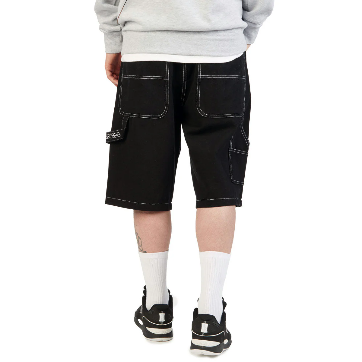 CCS Hammer Loop Canvas Shorts - Black/White - Image 4