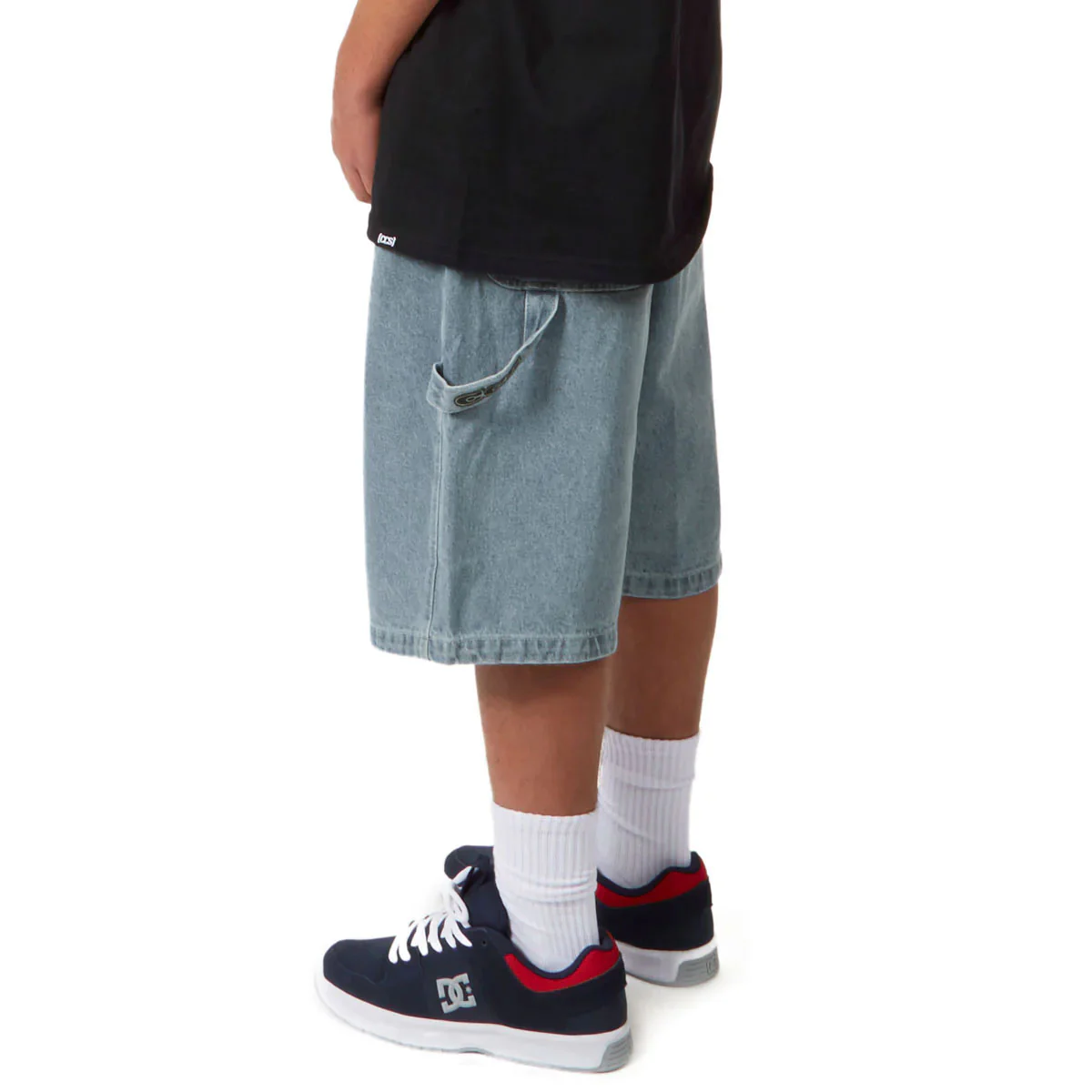 CCS Hammer Loop Jean Shorts - Bleach Wash - Image 3