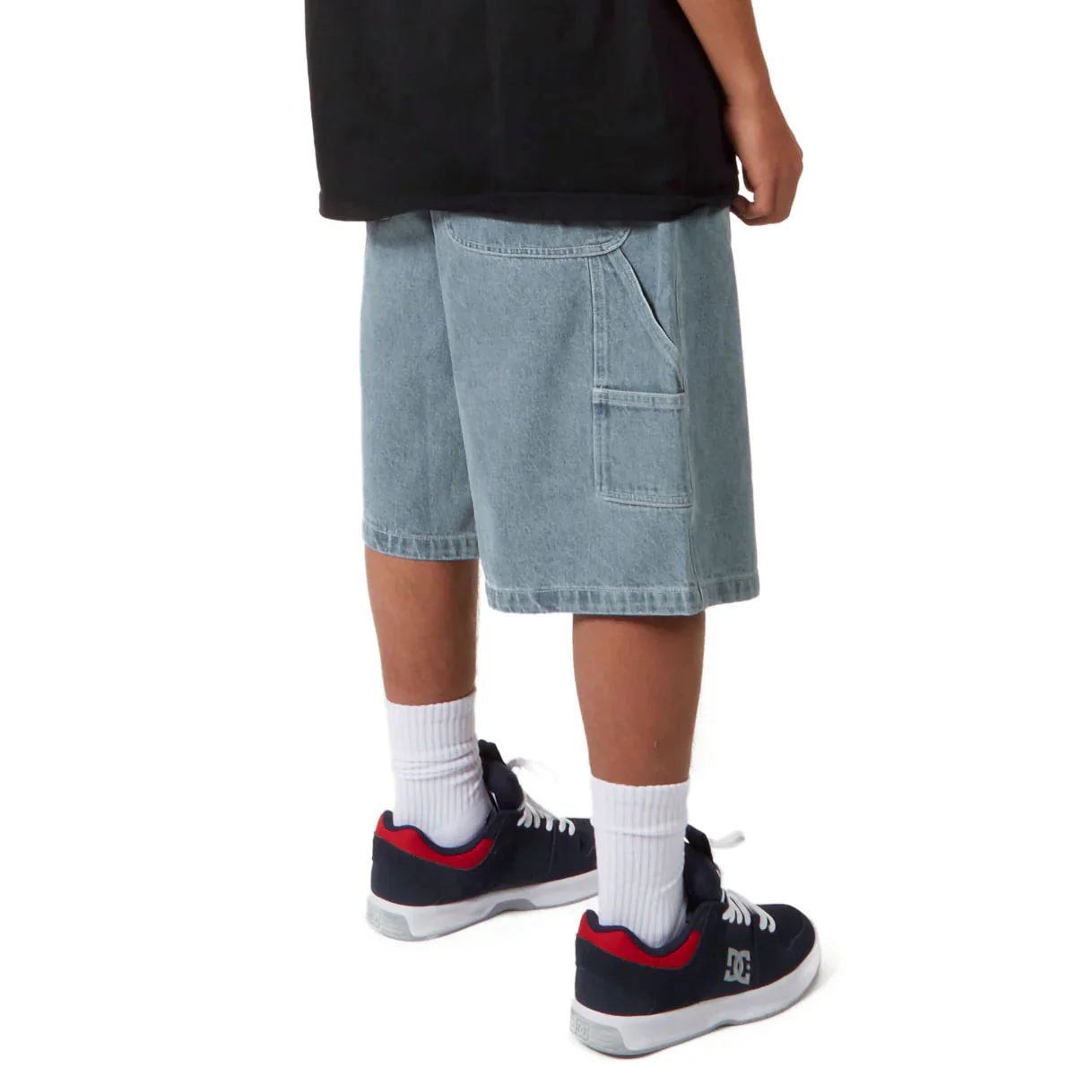 CCS Hammer Loop Jean Shorts - Bleach Wash - Image 4