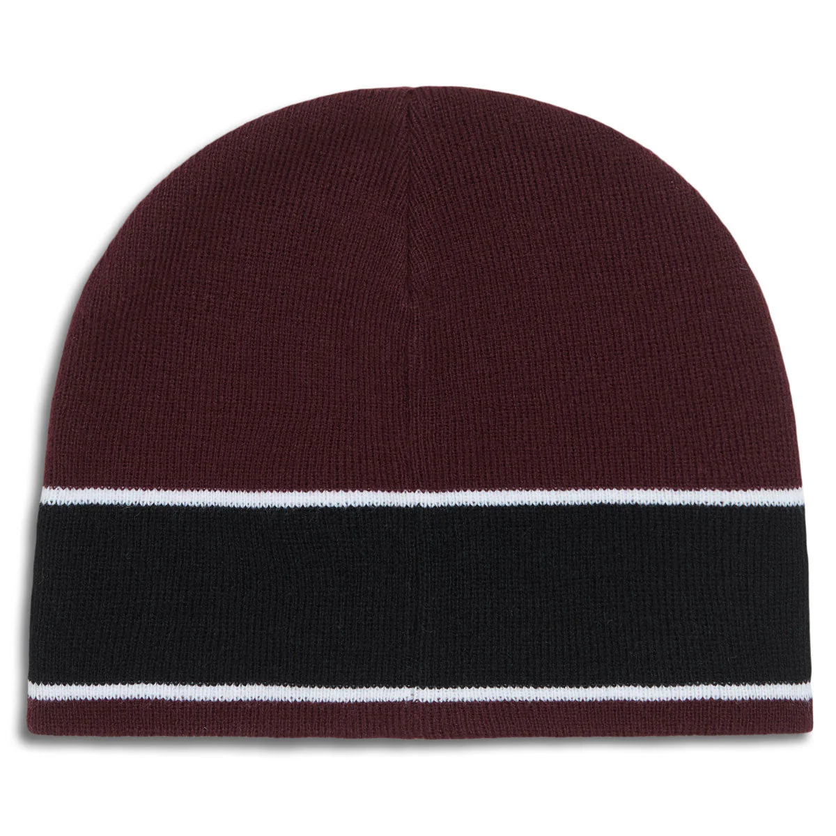 CCS Icon Skully Beanie - Maroon/Black - Image 3