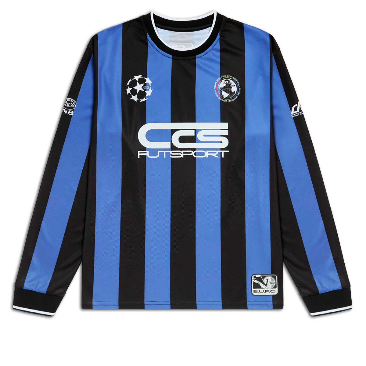 CCS Retro '85 Long Sleeve Soccer Jersey - Blue Stripe