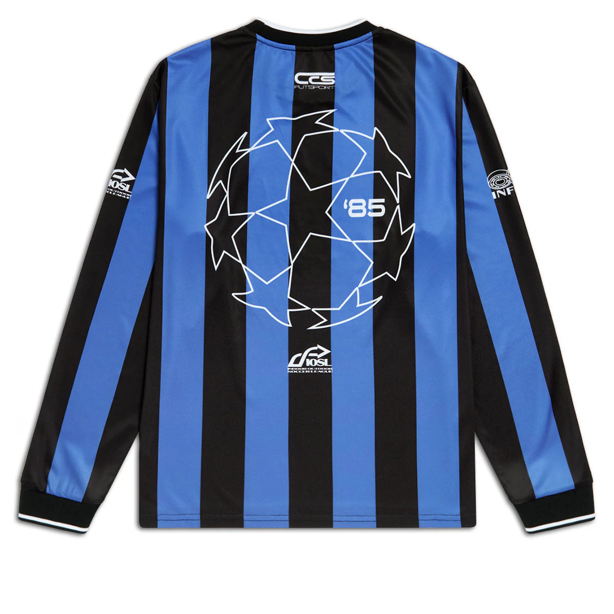 CCS Retro '85 Long Sleeve Soccer Jersey - Blue Stripe - Image 2