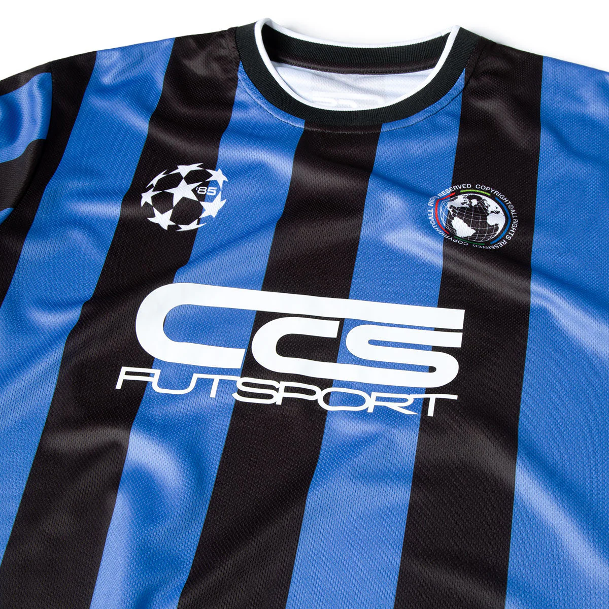 CCS Retro '85 Long Sleeve Soccer Jersey - Blue Stripe - Image 3