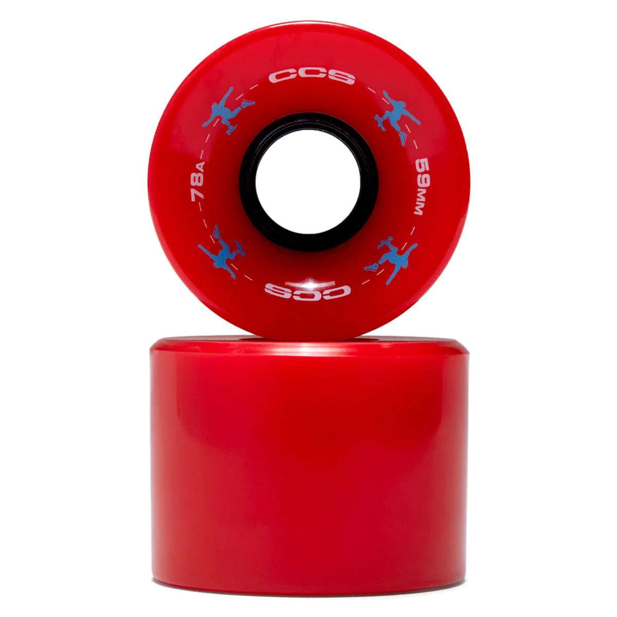 CCS Retro Cruiser 78a Skateboard Wheels - Red - 59mm - Image 2