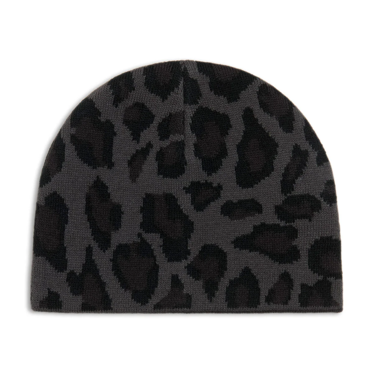 CCS Reversible Leopard Skully Beanie - Charcoal - Image 2
