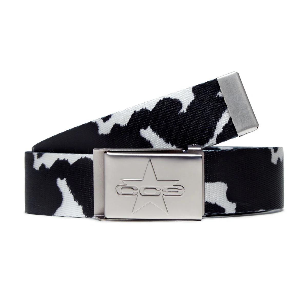 CCS Silver 97 Star Web Belt - Cow