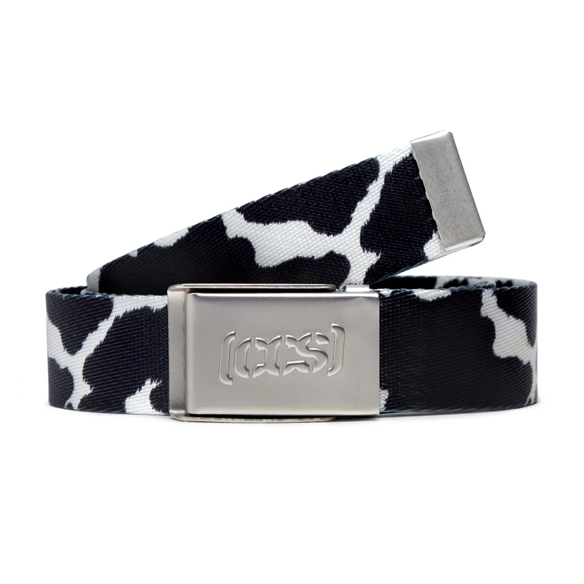 CCS Silver Logo Buckle Belt - Cow