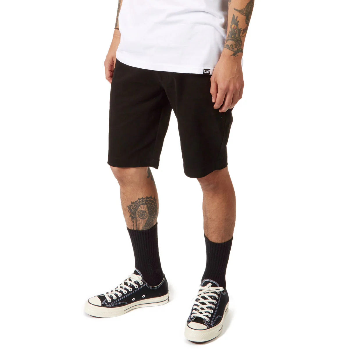 CCS Stretch Chino Shorts - Black - Image 3