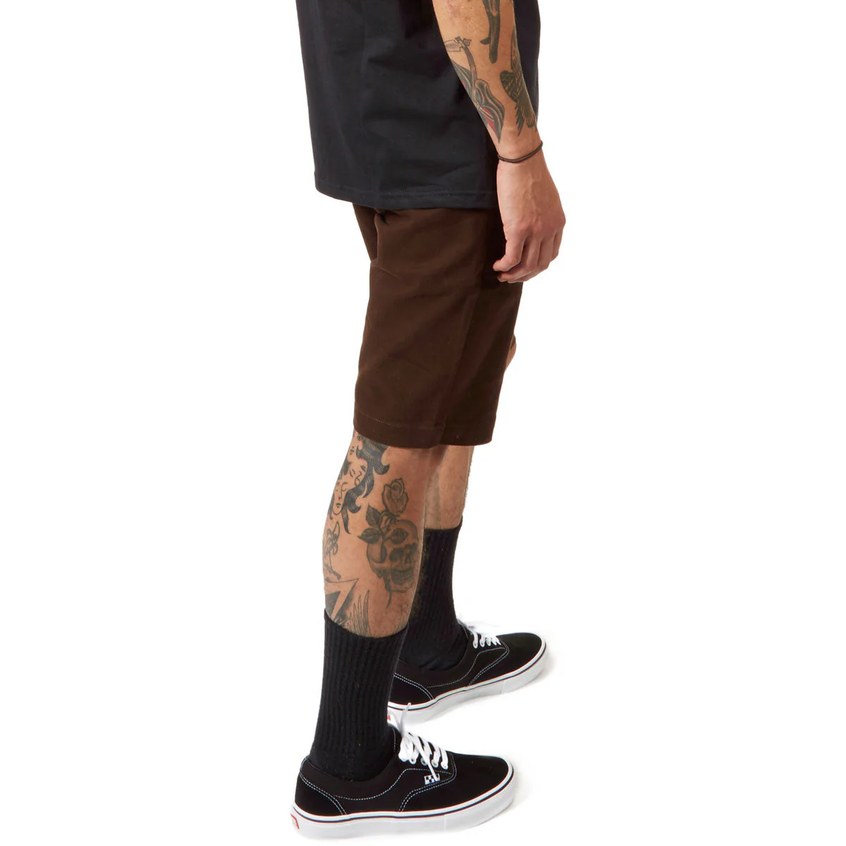 CCS Stretch Chino Shorts - Chocolate - Image 3
