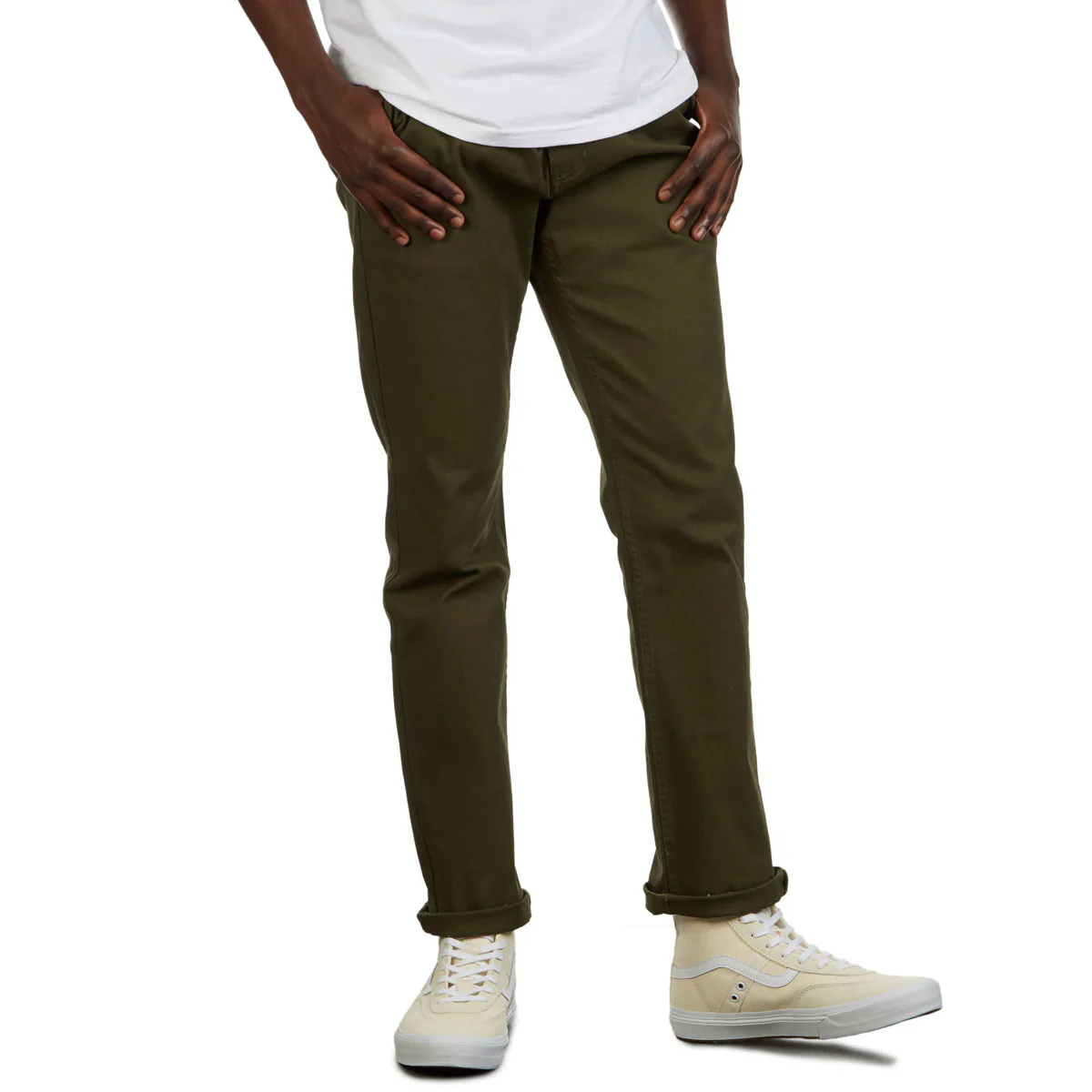 CCS Straight Stretch Chino Pants - Olive - Image 4