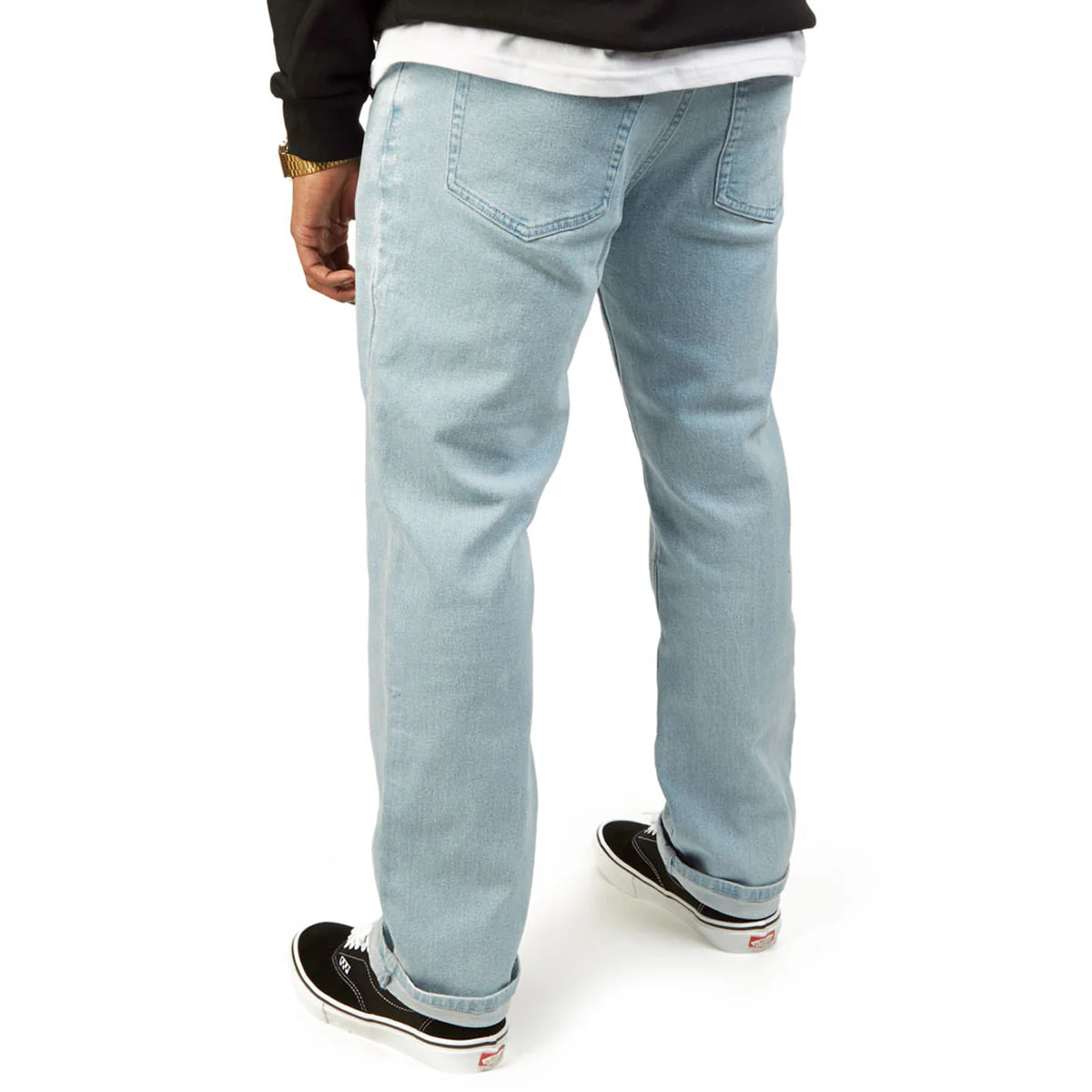 CCS Straight Stretch Denim Jeans - 12oz Bleach Wash - Image 3