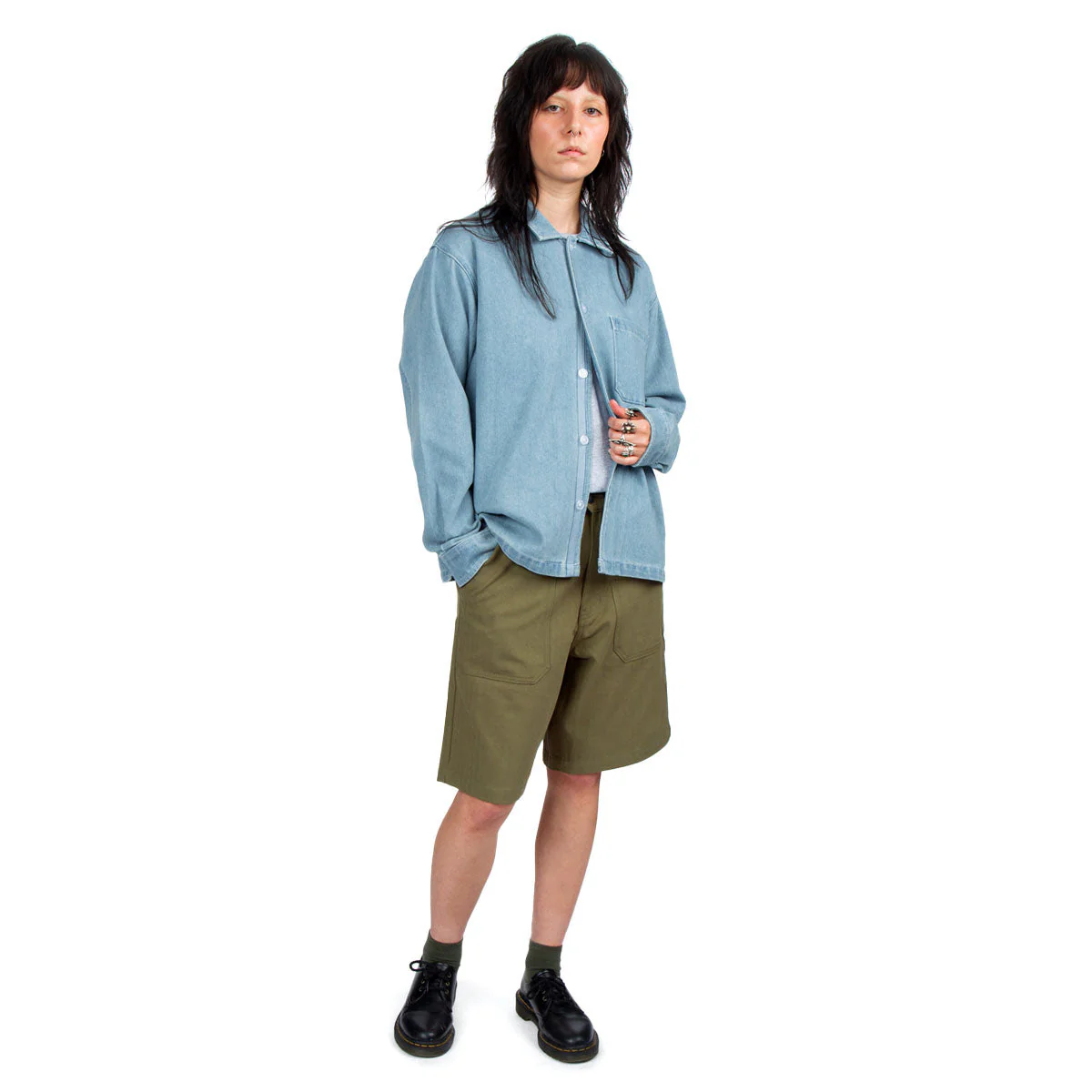CCS Surplus Herringbone Shorts - Olive - Image 4