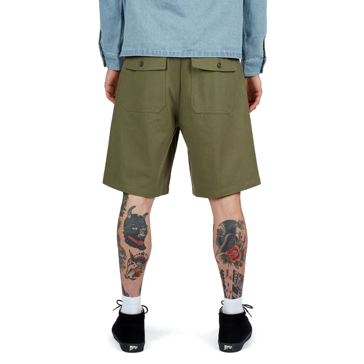 CCS Surplus Herringbone Shorts - Olive - Image 5