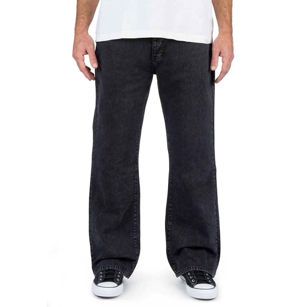 CCS Western Bootcut Denim Jeans - Acid Wash Black