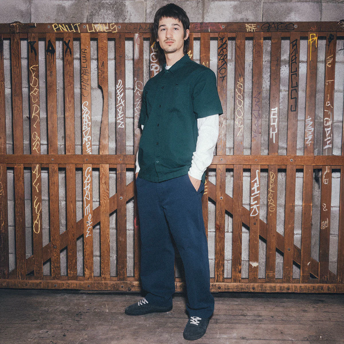 CCS Wide Leg Chino Pants - Navy - Image 2