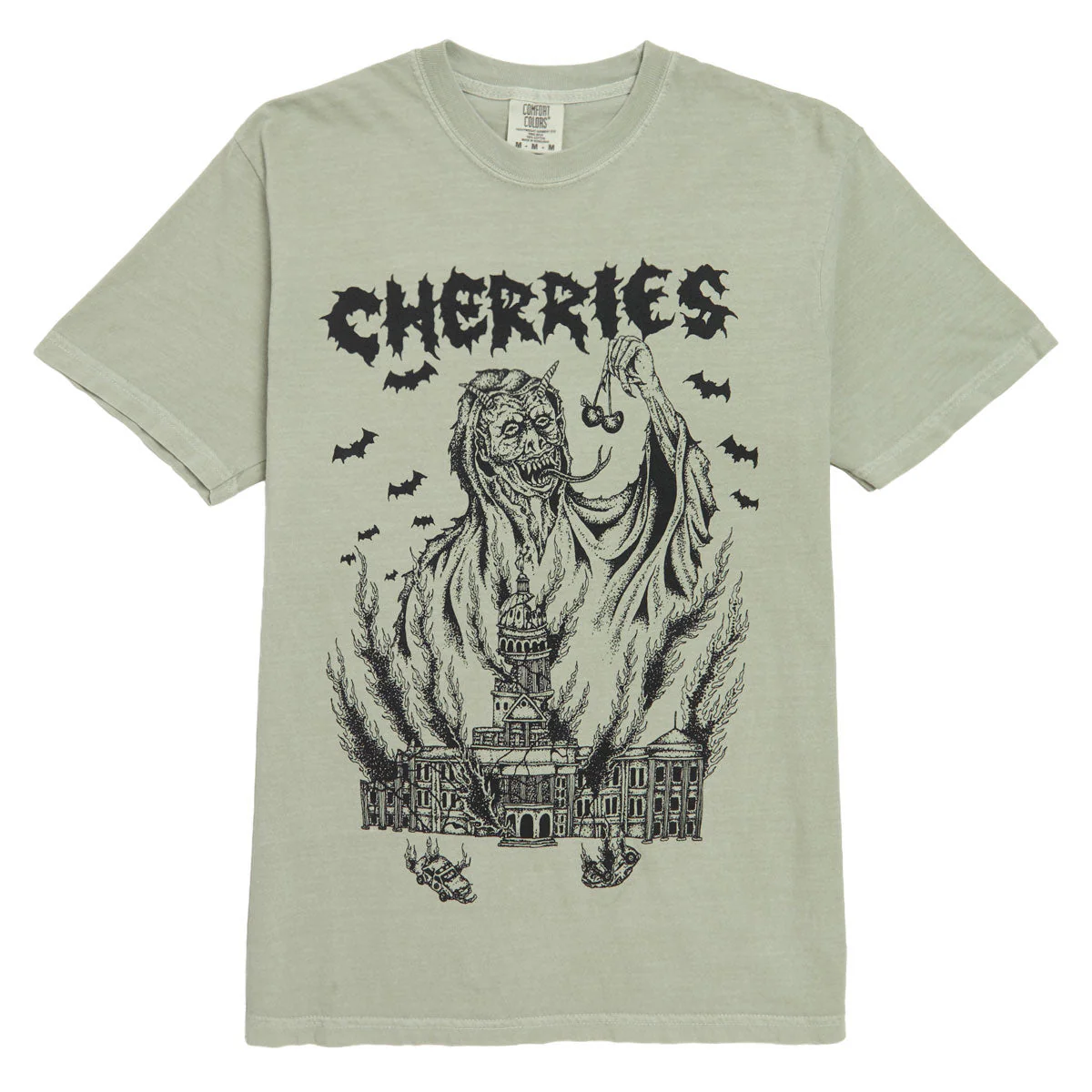 Cherries B.I.D. T-Shirt - Sage