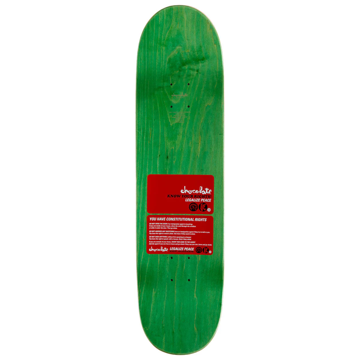 Chocolate Herrera Know Your Rights Skateboard Deck - 8.50" - Image 2