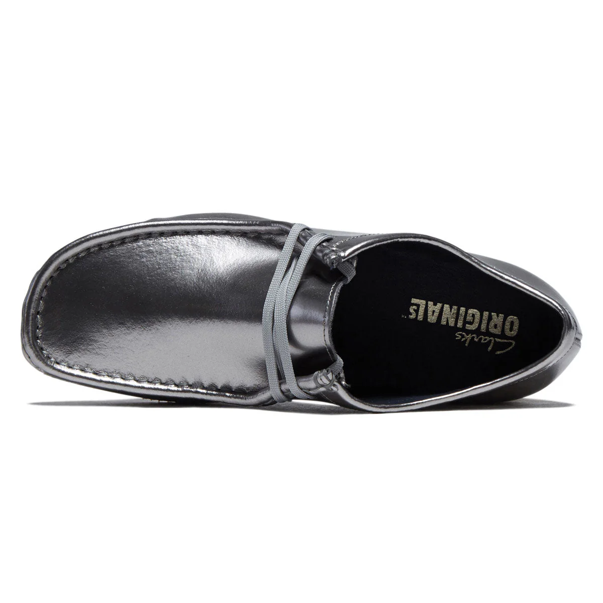 Clarks Wallabee Shoes - Silver - Image 3