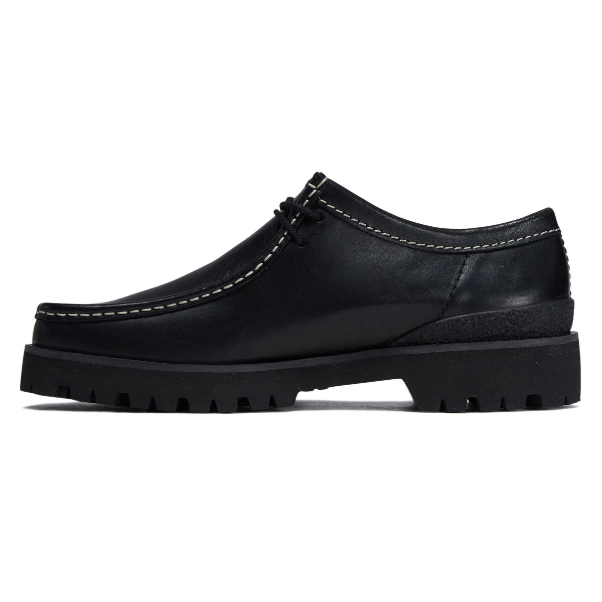 Clarks Wallabee Yukoner Shoes - Black Leather - Image 2