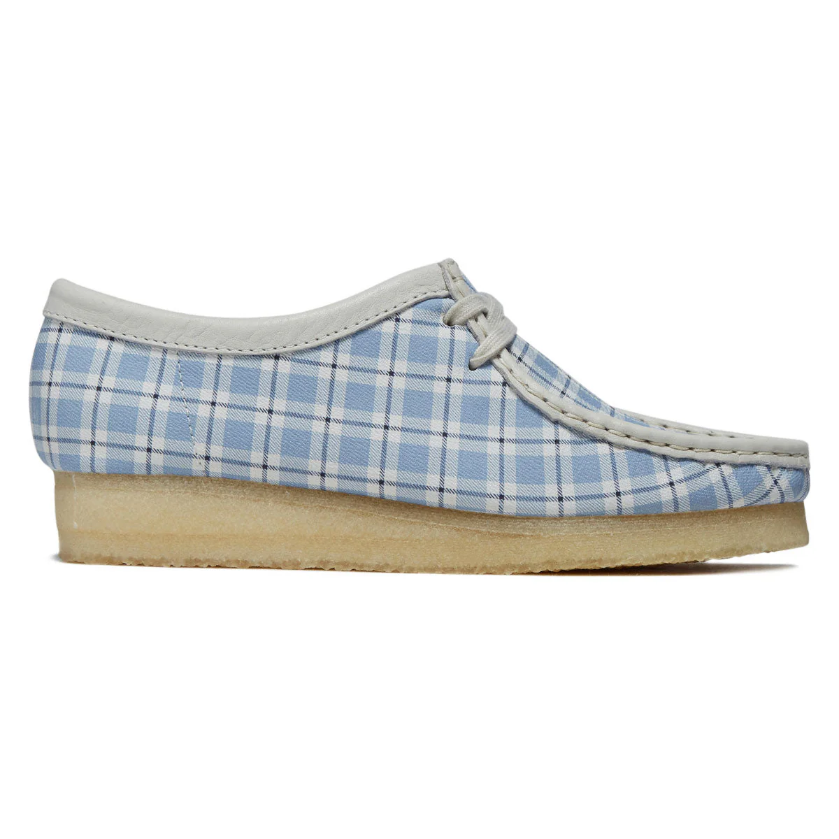 Clarks Womens Wallabee Shoes - Blue Check