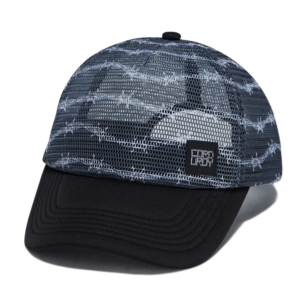 Corduroy Barbed Trucker Hat - Black