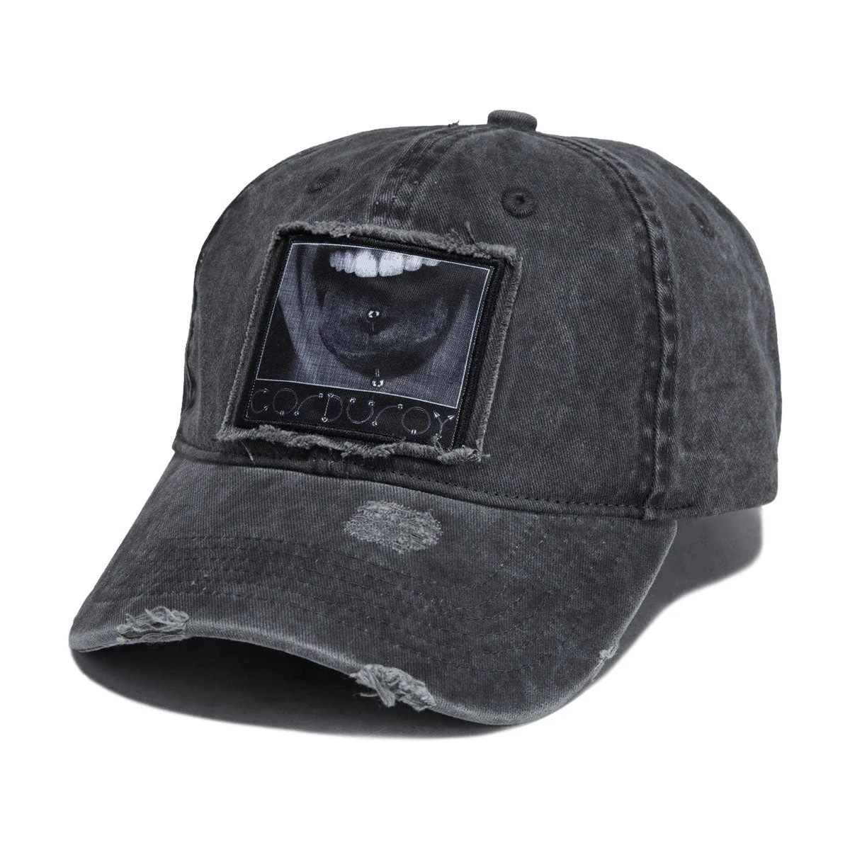 Corduroy Washed 6 Panel Hat - Black