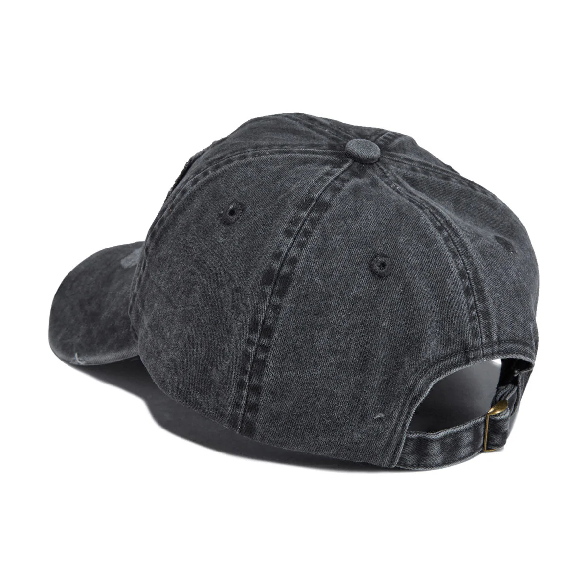 Corduroy Washed 6 Panel Hat - Black - Image 2