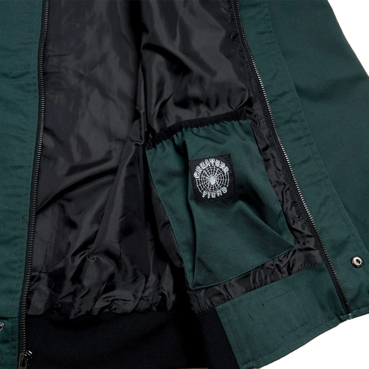 Creature Hesher Bomber Jacket - Hunter Green - Image 3