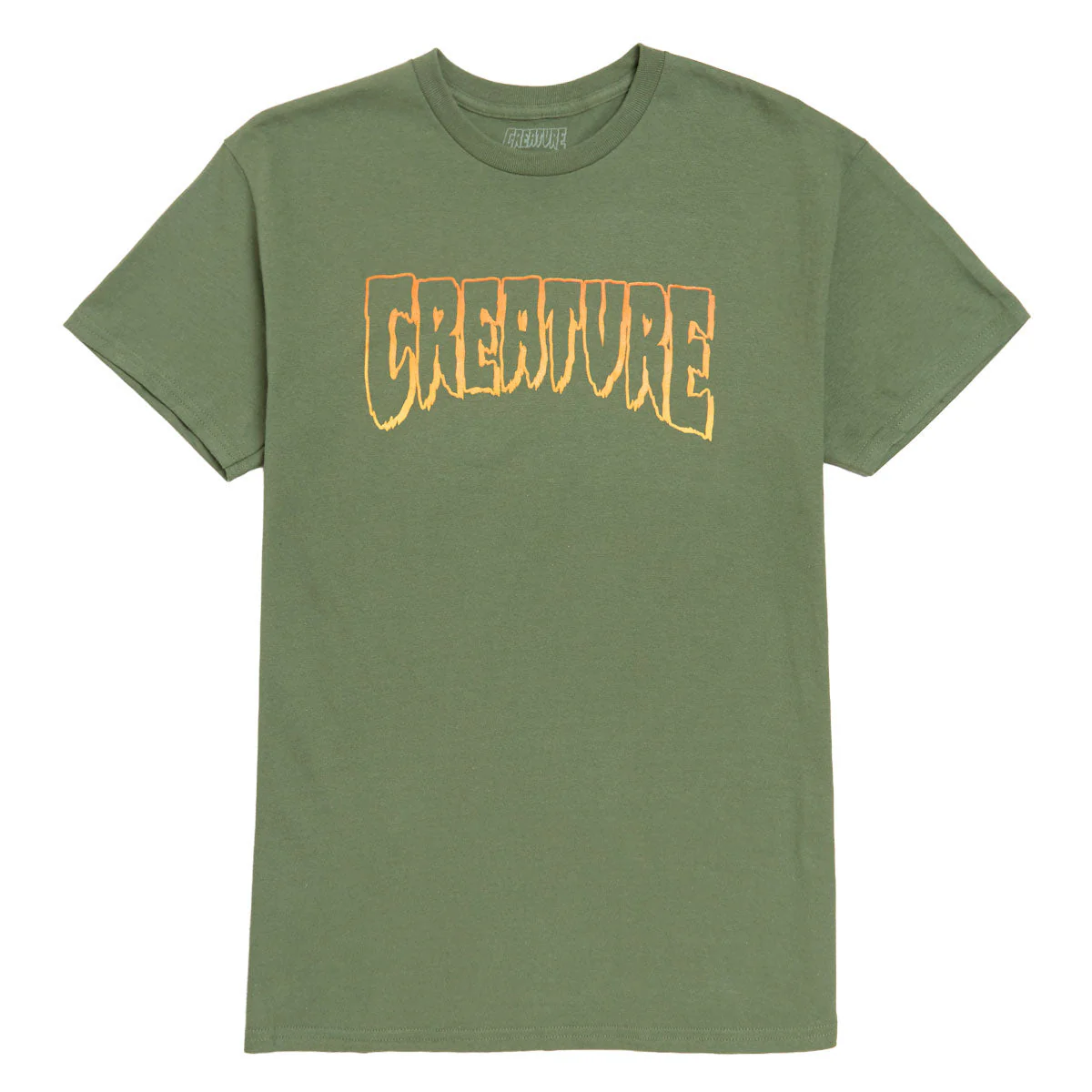 Creature Logo Outline T-Shirt - Military Green II