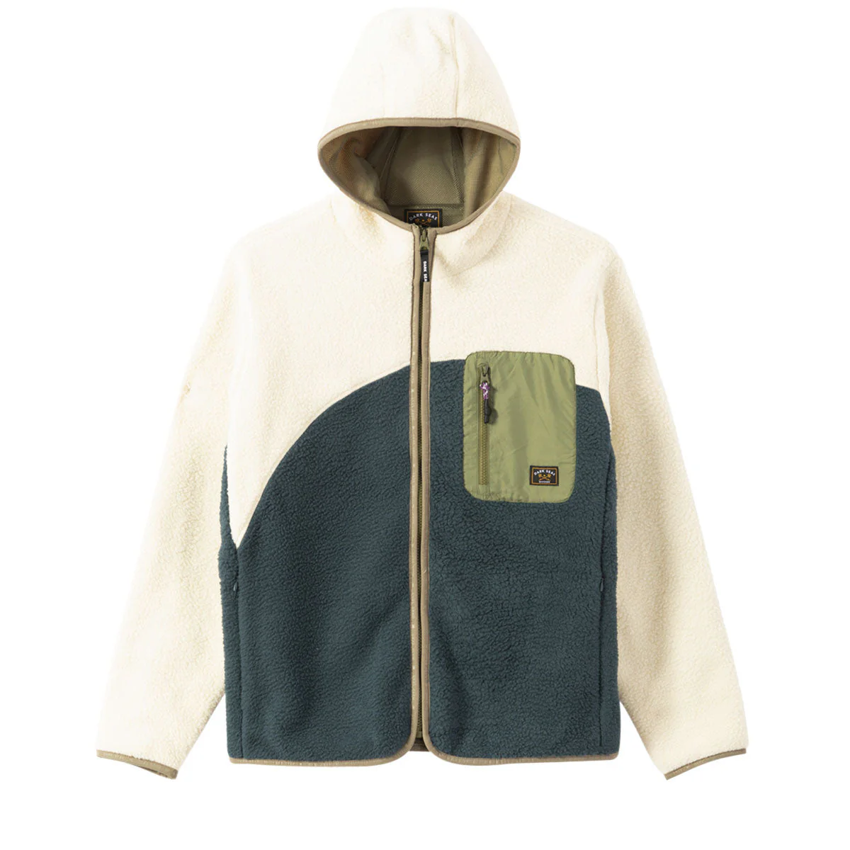 Dark Seas Aliso Sherpa Jacket - White/Navy