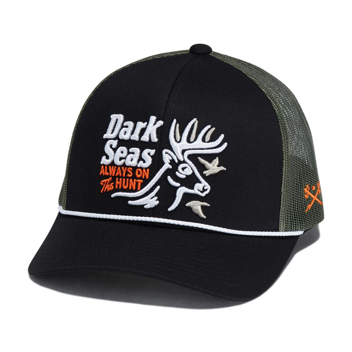 Dark Seas Bucked Hat - Black/Olive