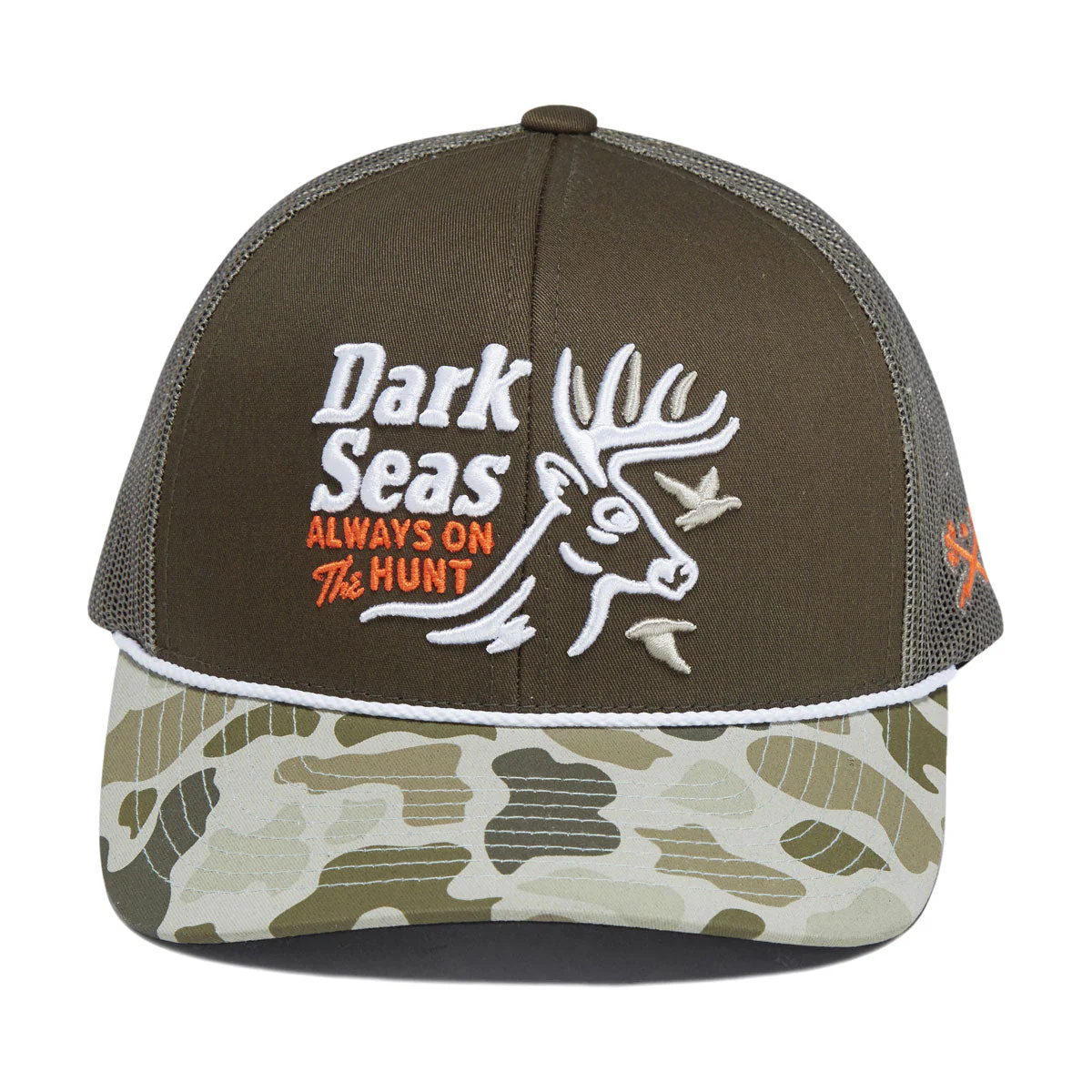 Dark Seas Bucked Hat - Olive/Camo - Image 3