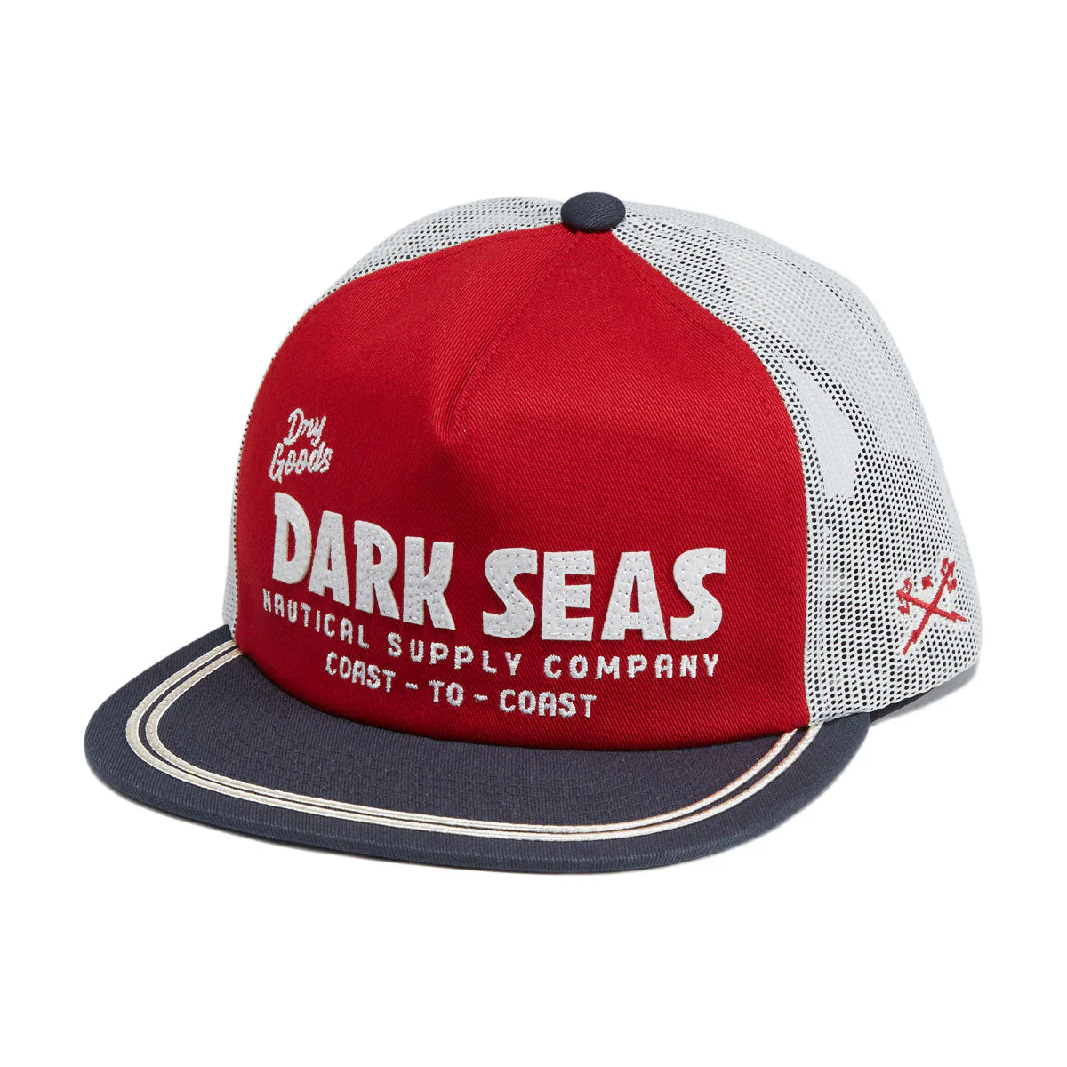 Dark Seas Newport Hat - Red/Blue