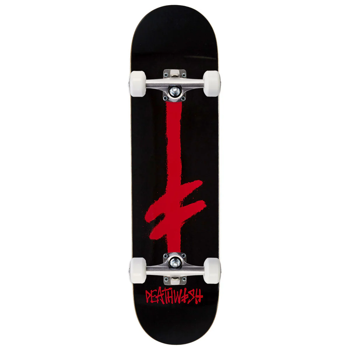Deathwish Gang Spray Skateboard Complete - Black/Red - 8.00"