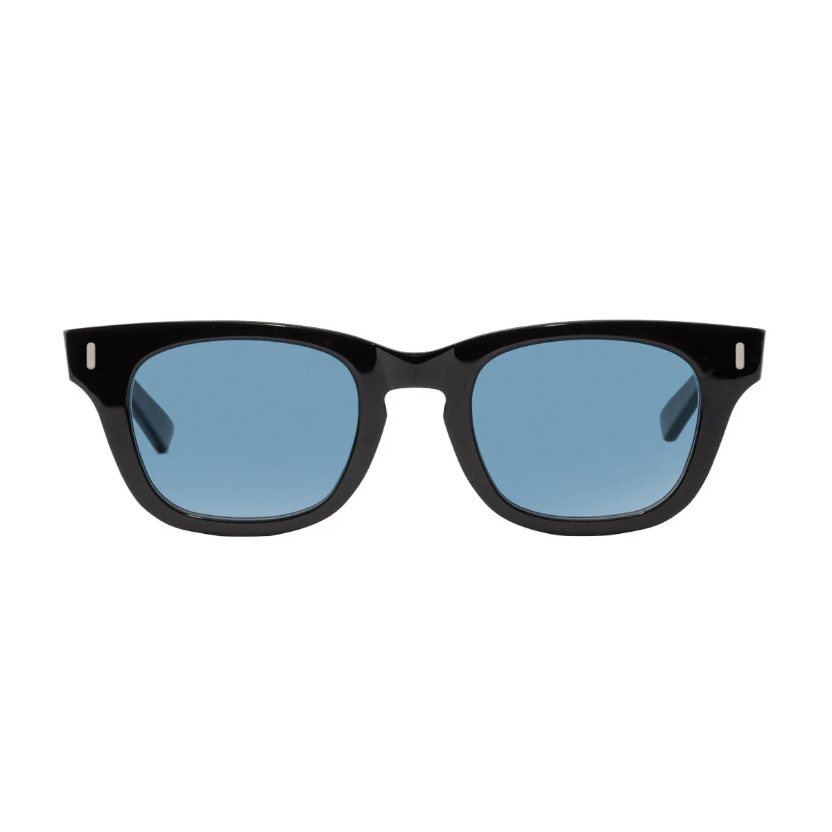 Decade Earl 50s Sunglasses - Gloss Black Acetate/Blue CR39 - Image 2