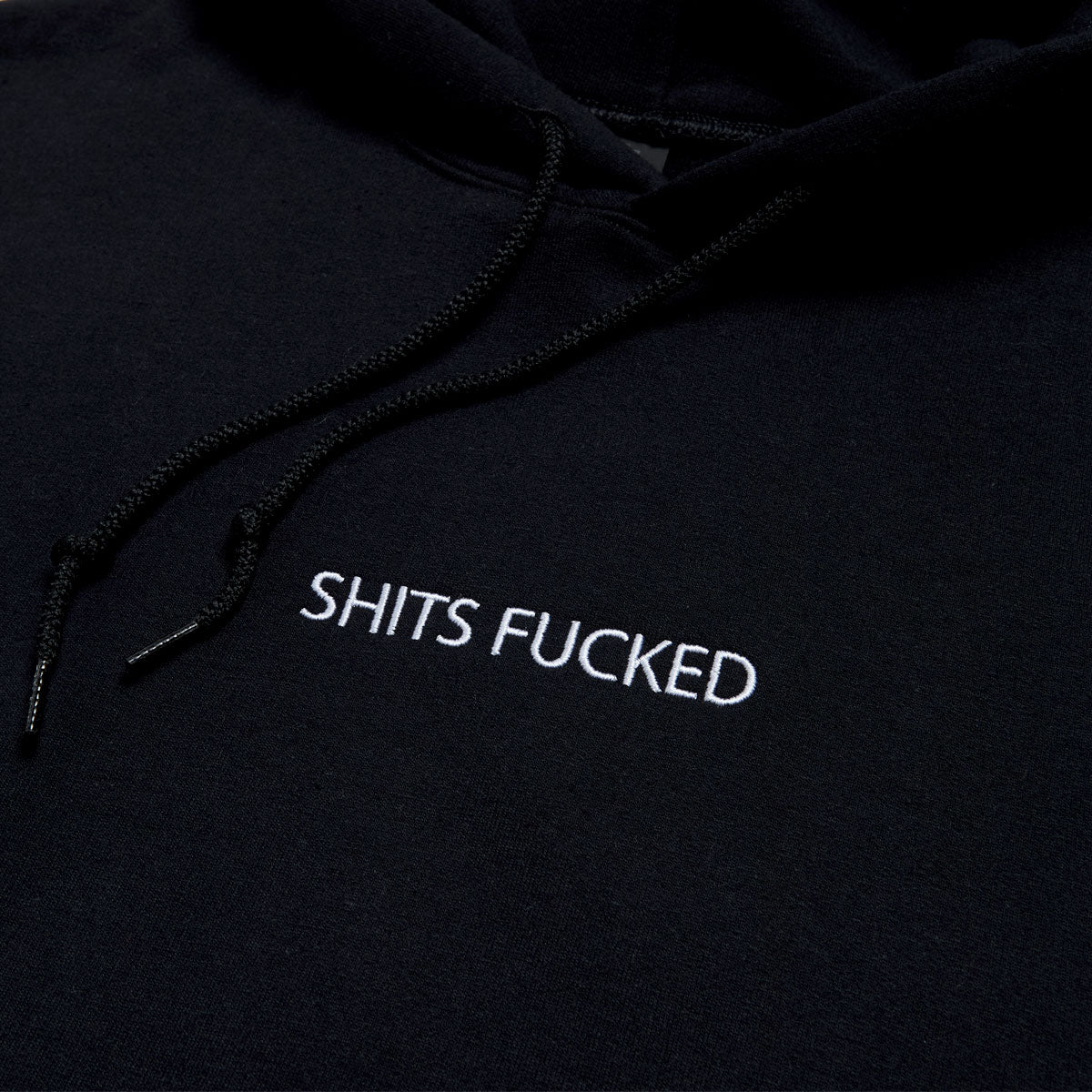 Designer Trash Shits Fucked Hoodie - Black - Image 2