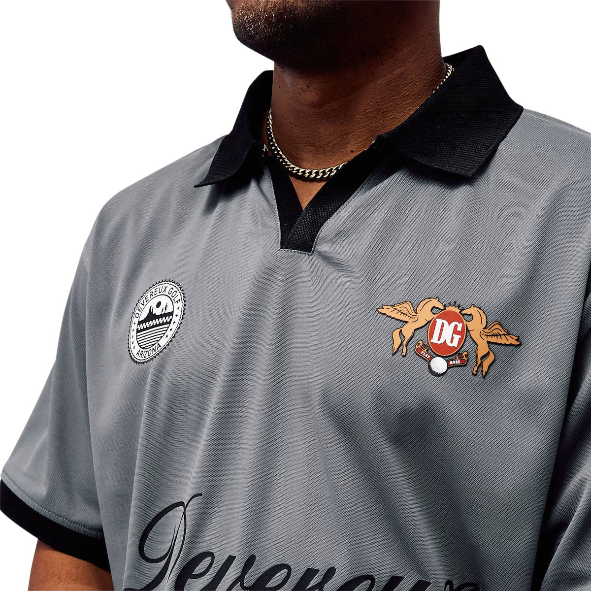 Devereux Competition Polo Shirt - Dark Charcoal - Image 3