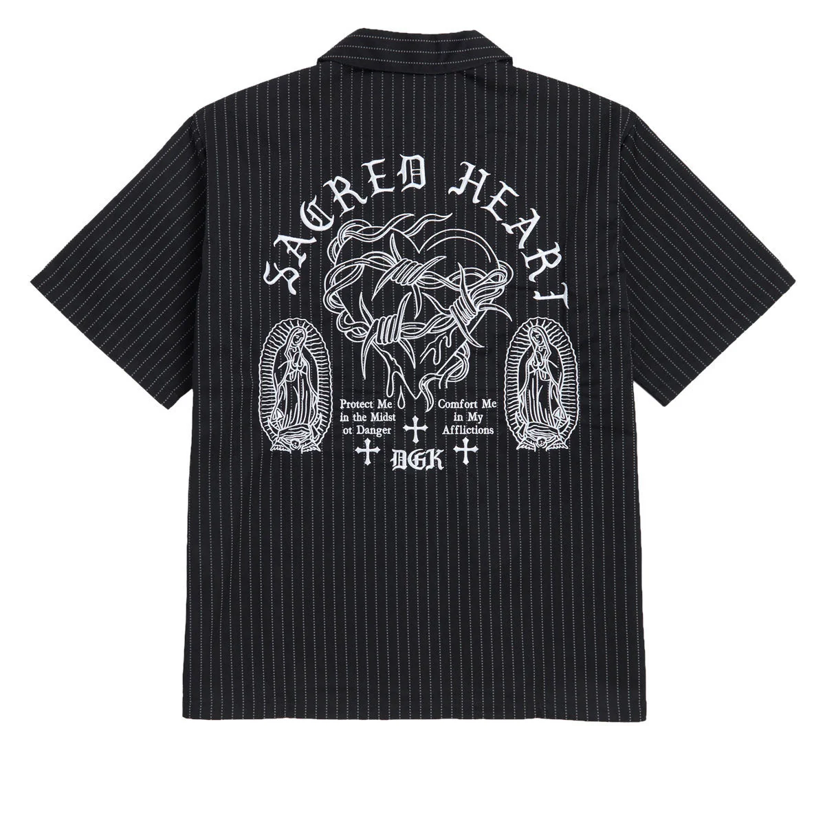 DGK Sagrado Work Shirt - Black Pinstripe - Image 2